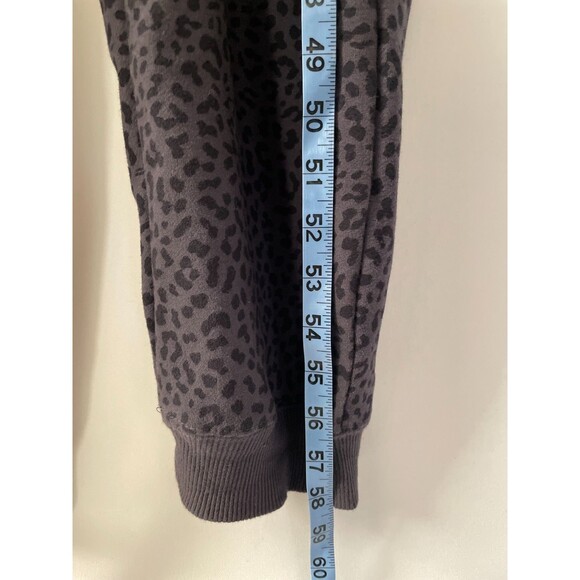 Fabletics Womens Gray Onesie Leopard Print Forever Fleece Hooded Size L - Picture 12 of 14